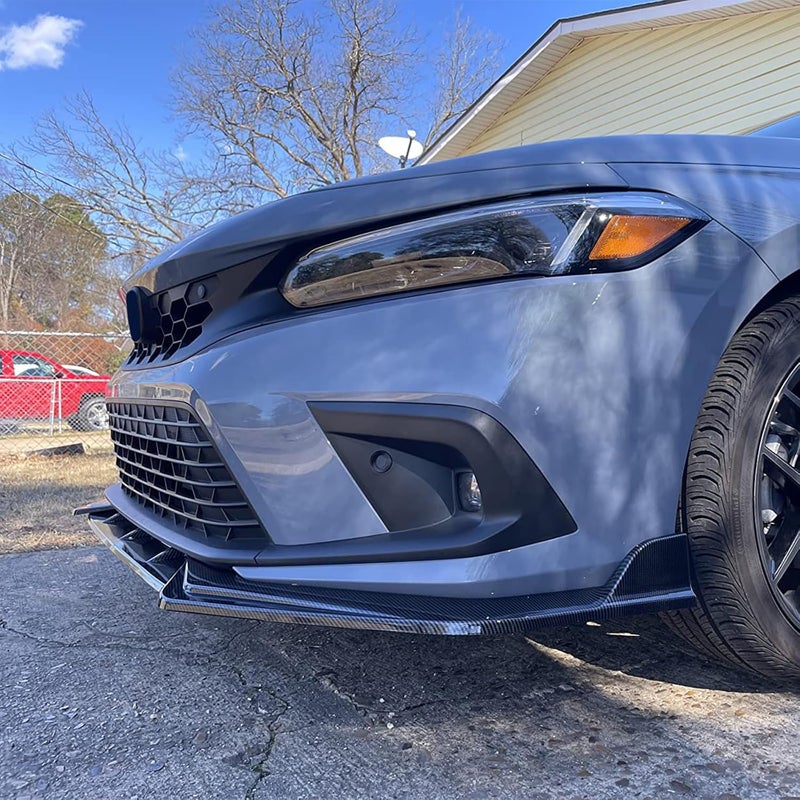 Gear Up Front Bumper Lip for Honda Civic 11th Gen 2022-2024 PP Front Lip Splitter Spoiler(Carbon Fiber Printing) - Image 5